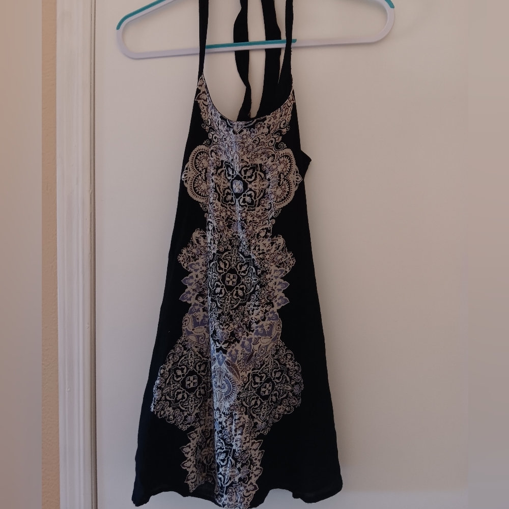 Black Patterned Sundress by O'Neil Size XS